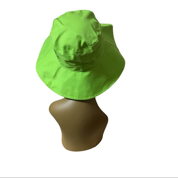 Faded Glory Lime Green Floral Reversible Bucket Hat - Picture 2 of 4